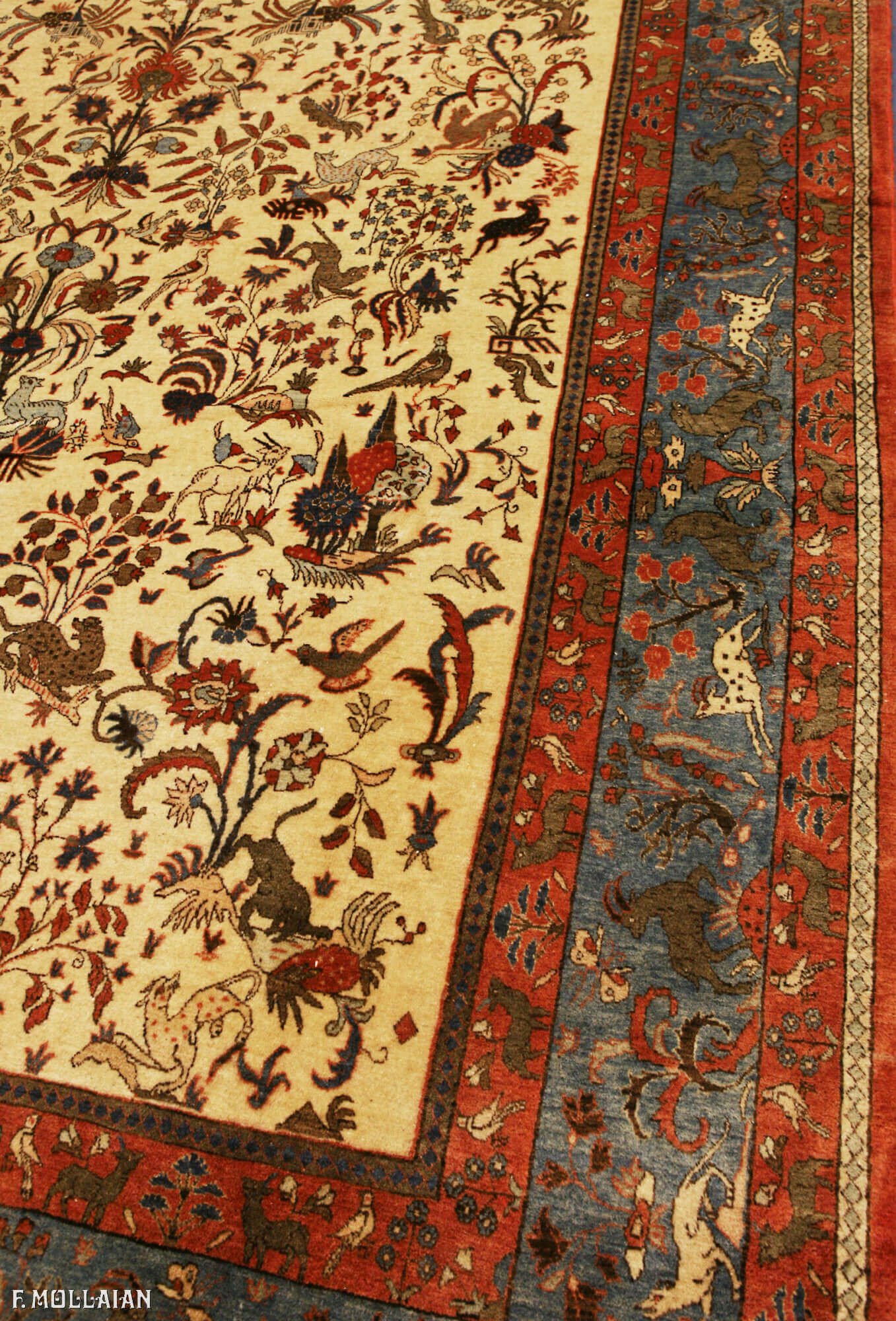 Semi-Antique Persian Qum Old Carpet n°:60903231